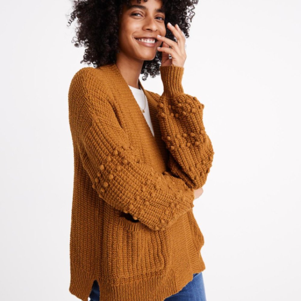 MADEWELL | Yellow bobble cardigan sweeter | Medium